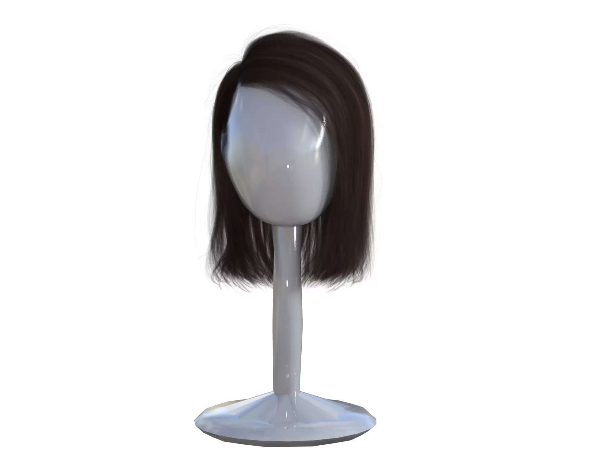 realistic hair 3D model