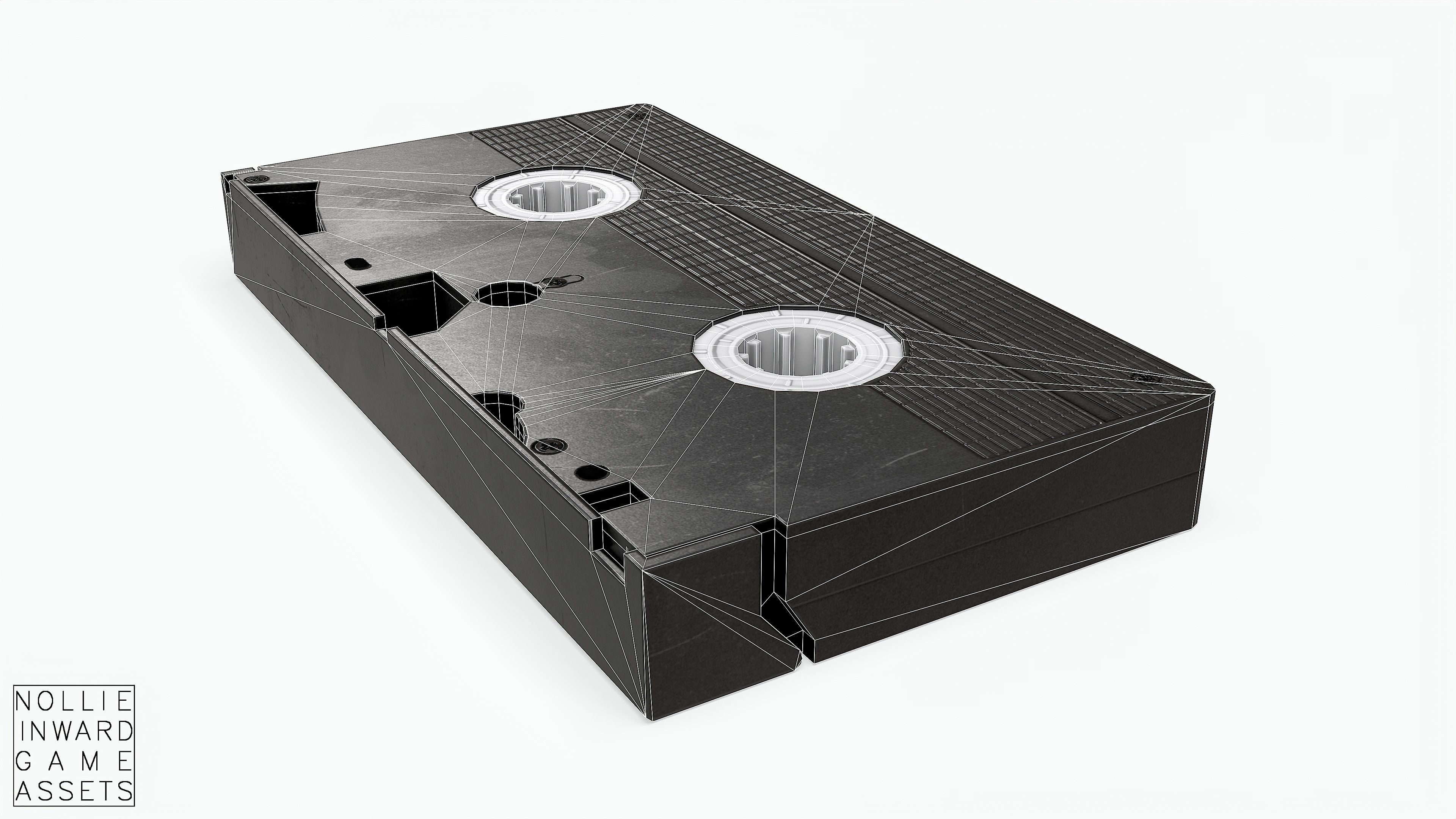 Game-ready VHS Cassette - 3 texture variants  Low-poly 3D model_11