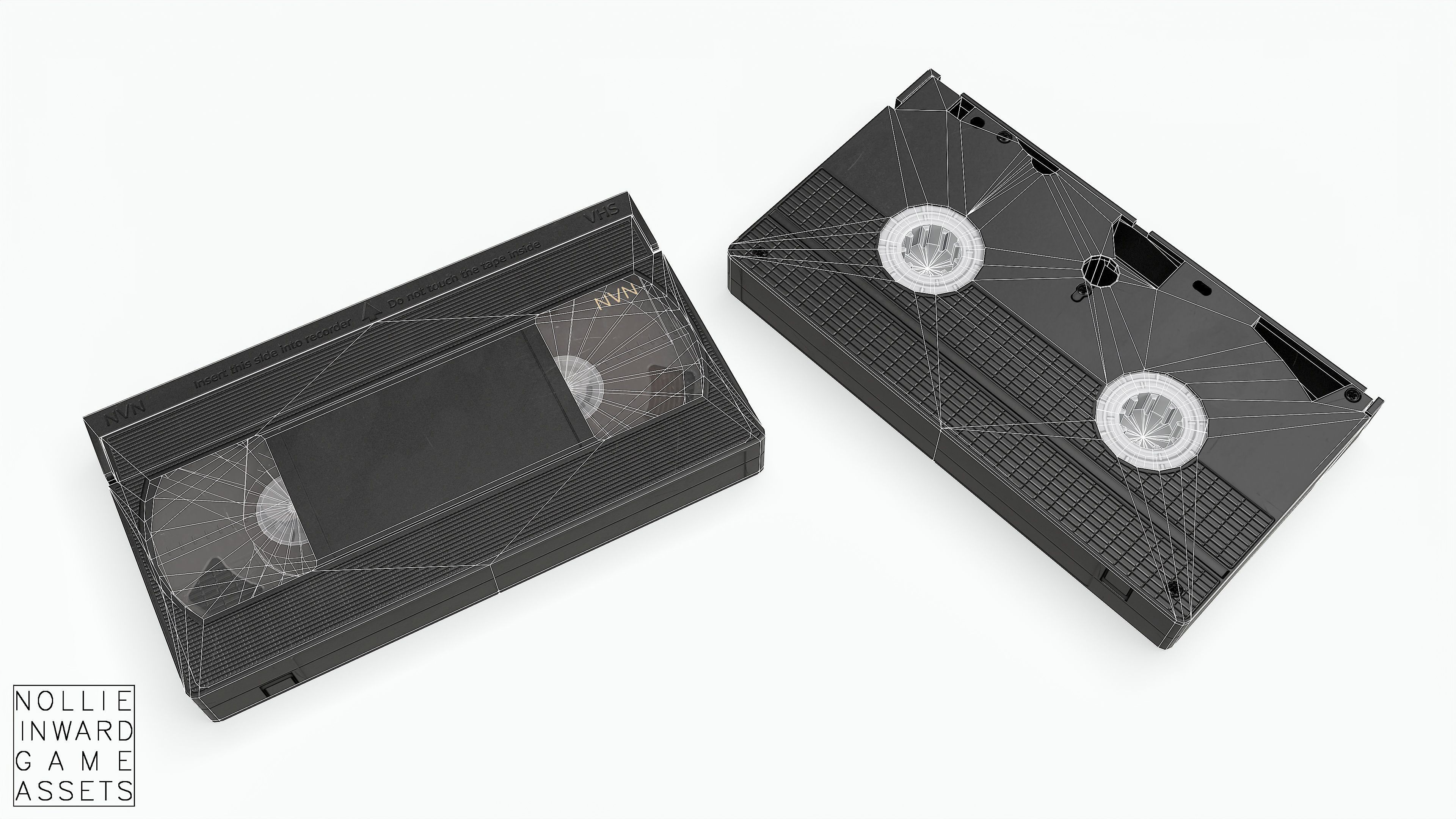 Game-ready VHS Cassette - 3 texture variants  Low-poly 3D model_10