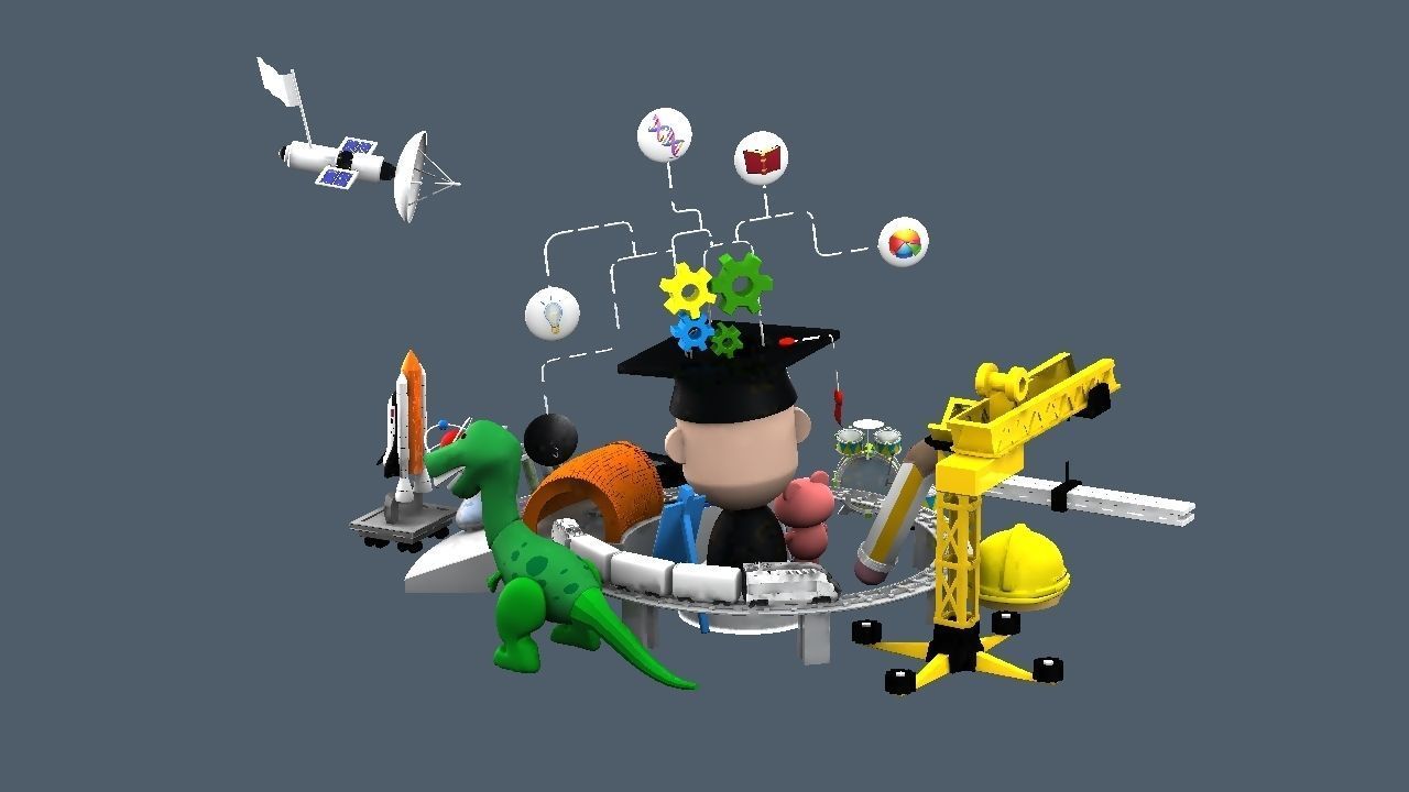 Toys for educations 3D model_2