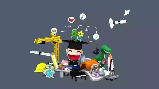 Toys for educations 3D model