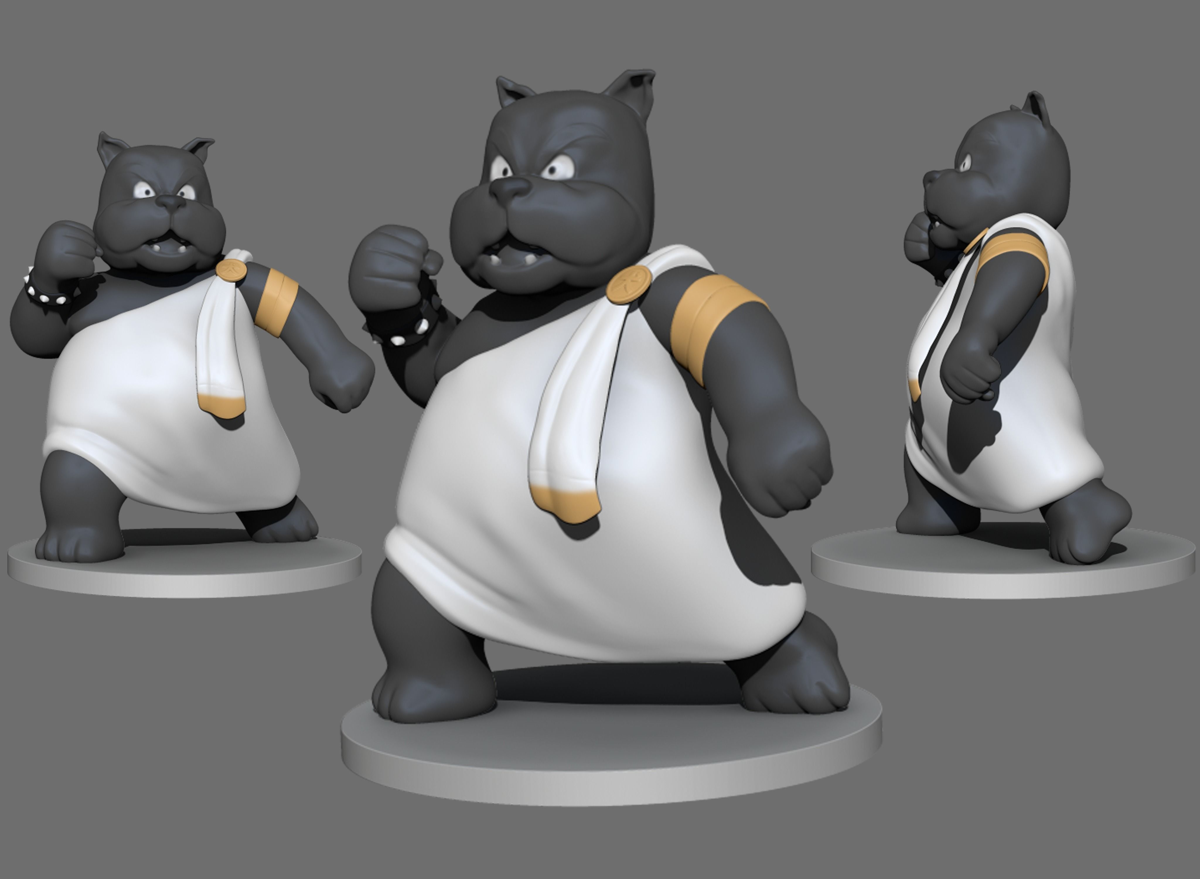 Zeus and Dog-3D print Statue 3D print model 3D print model_7