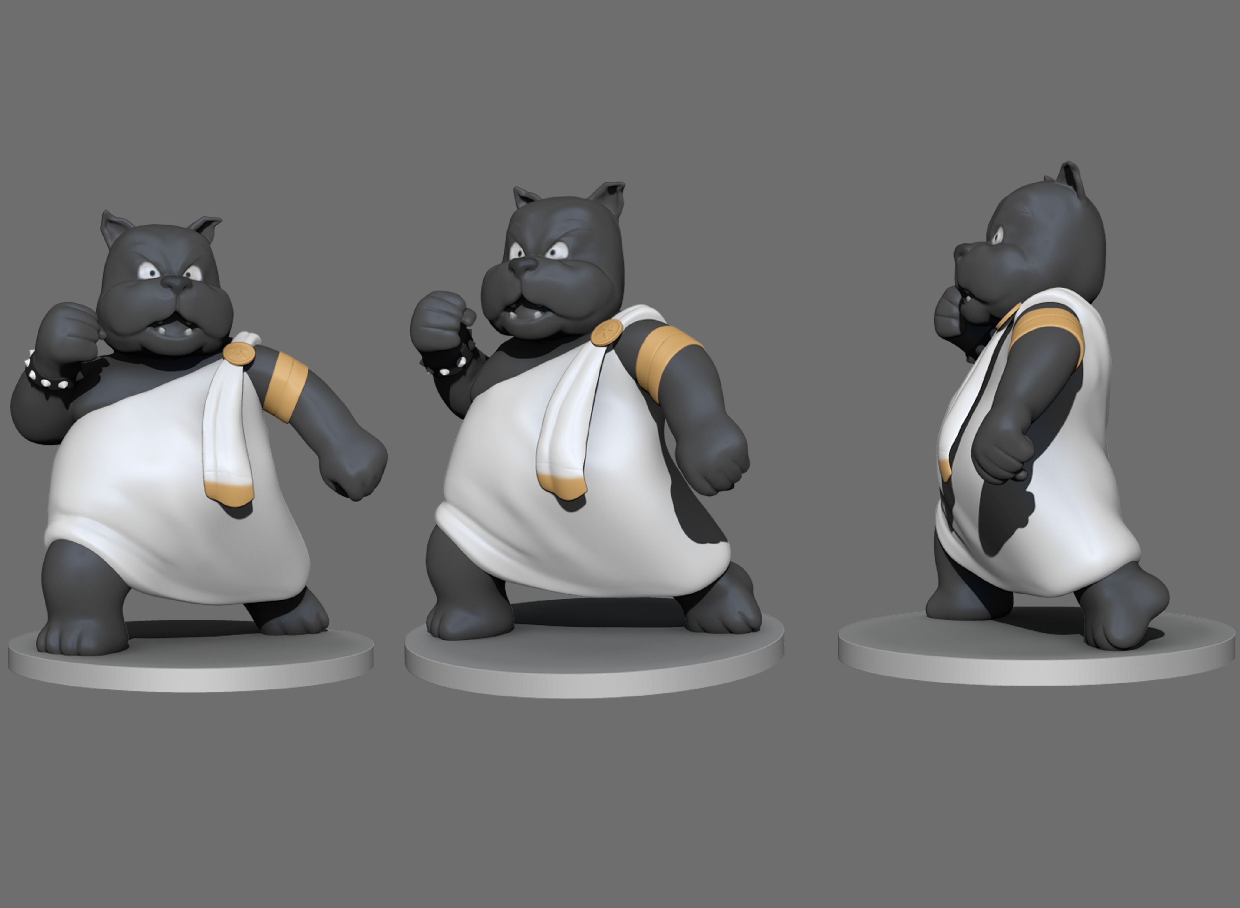 Zeus and Dog-3D print Statue 3D print model 3D print model_6