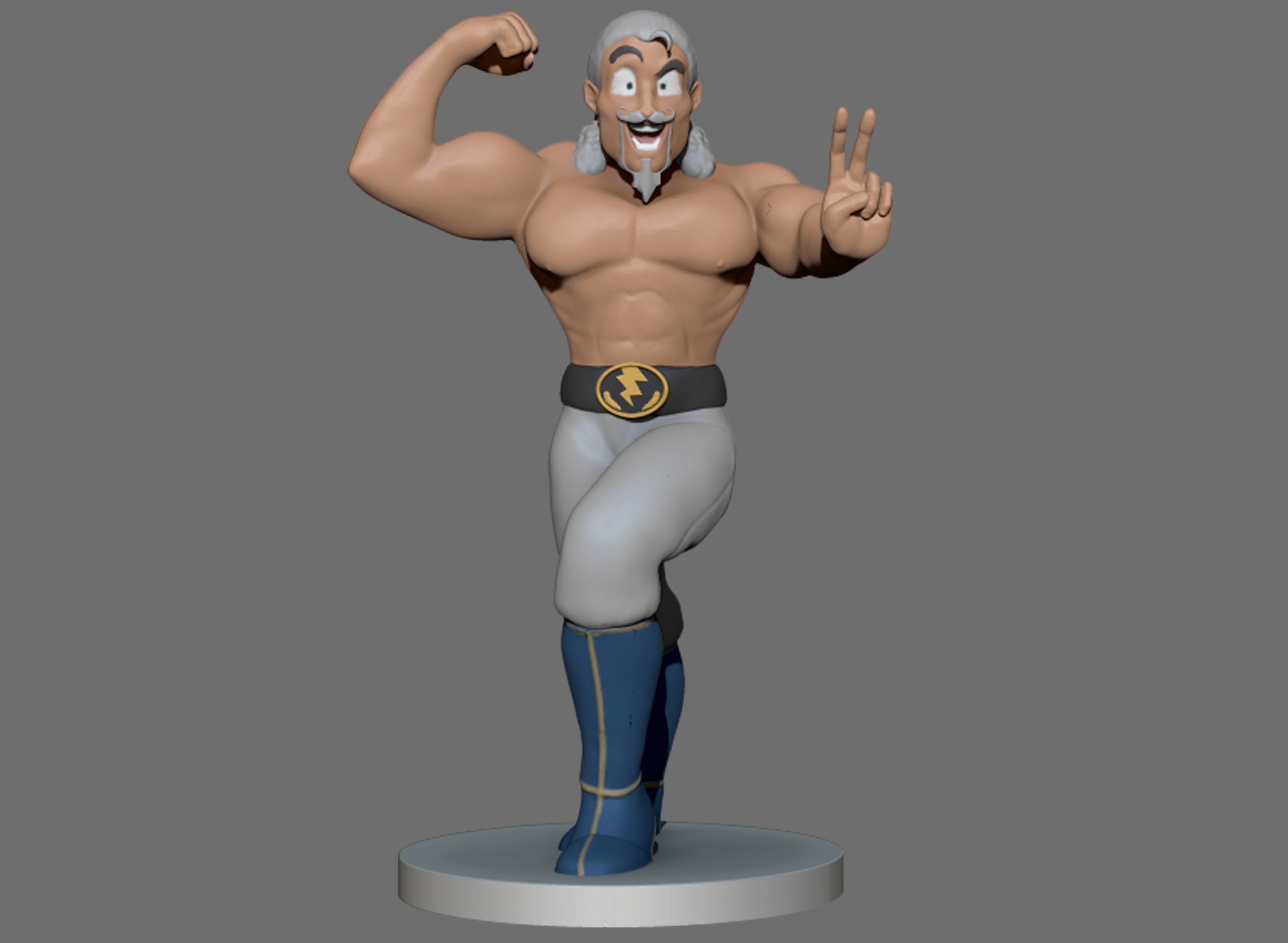 Zeus and Dog-3D print Statue 3D print model 3D print model_8