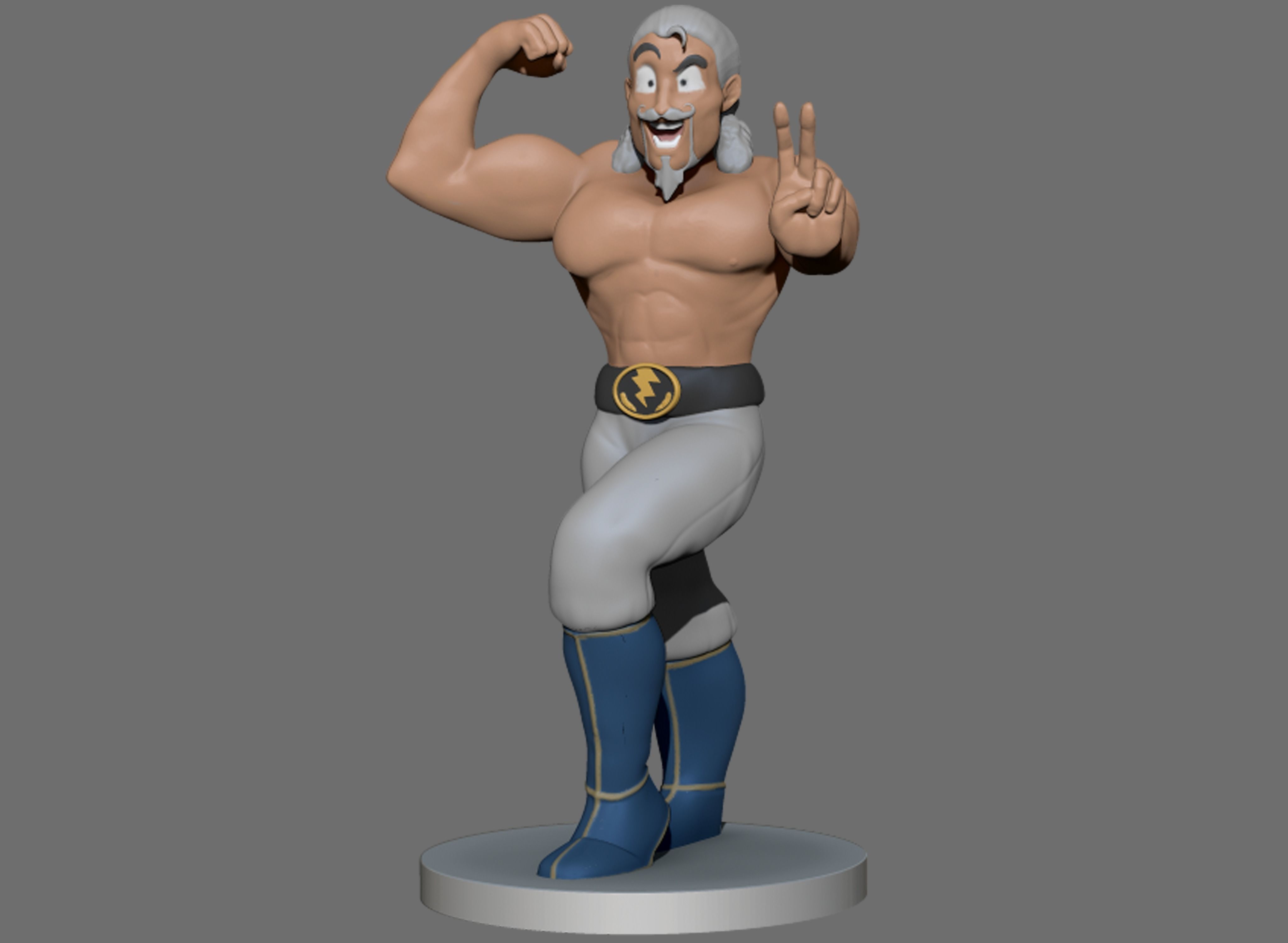 Zeus and Dog-3D print Statue 3D print model 3D print model_9