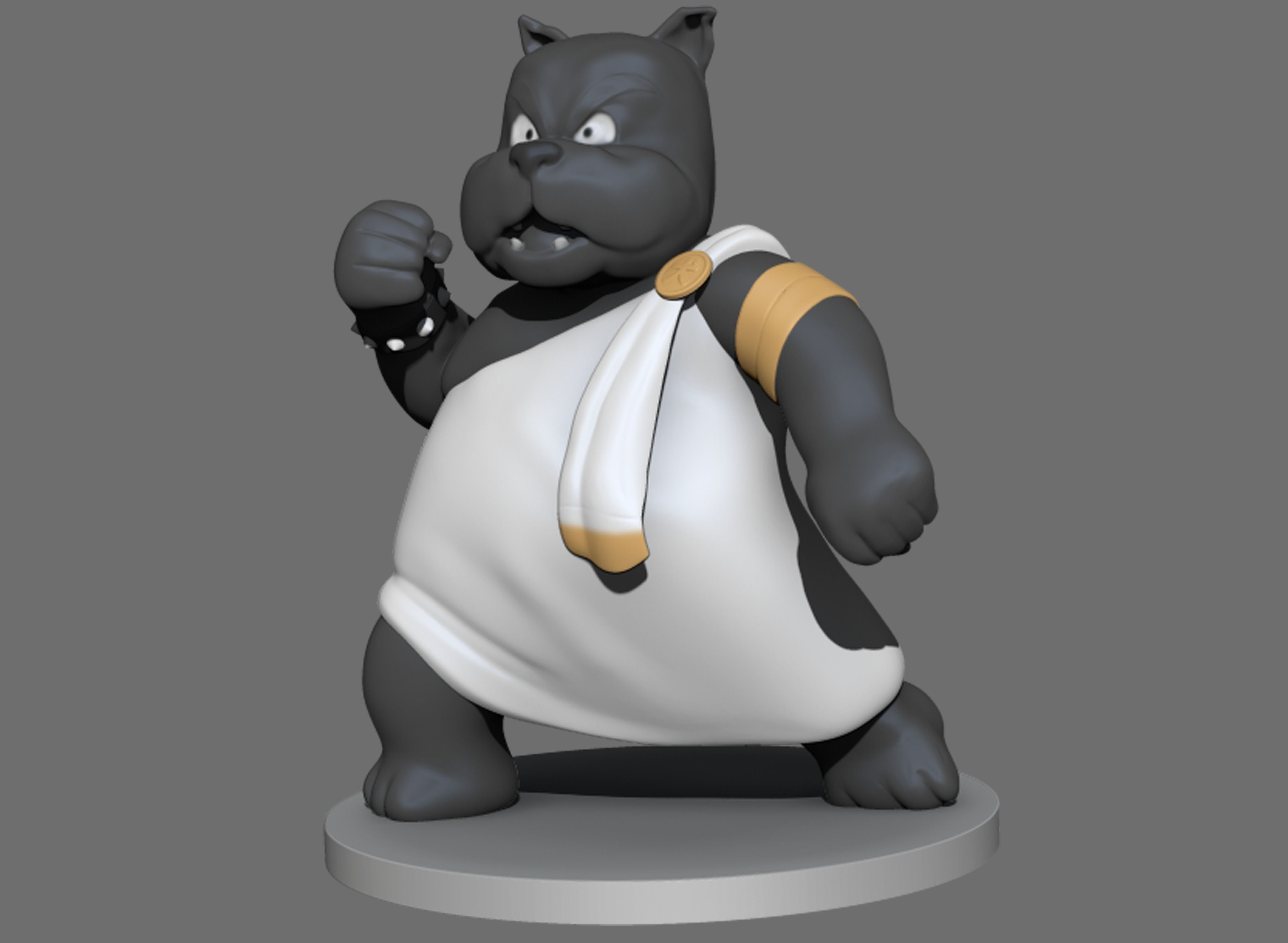 Zeus and Dog-3D print Statue 3D print model 3D print model_4