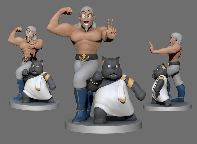Zeus and Dog-3D print Statue 3D print model 3D print model
