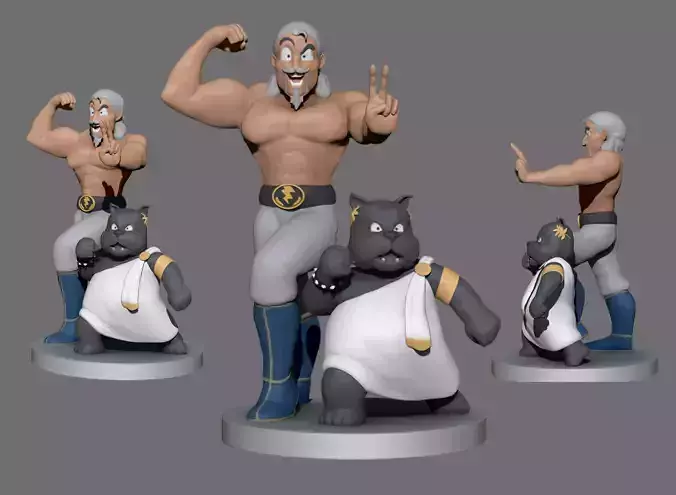 Zeus and Dog-3D print Statue 3D print model 3D print model