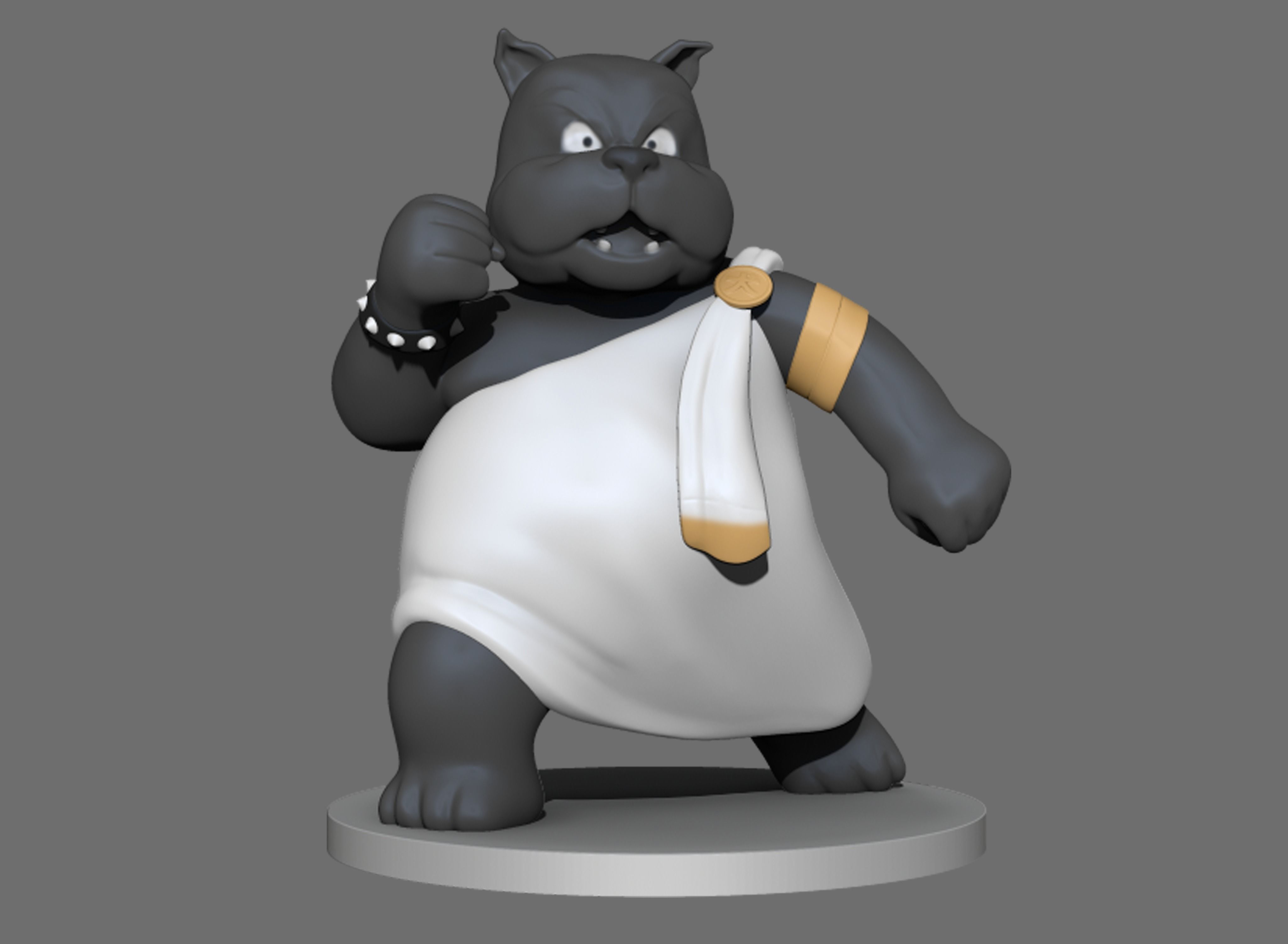 Zeus and Dog-3D print Statue 3D print model 3D print model_5