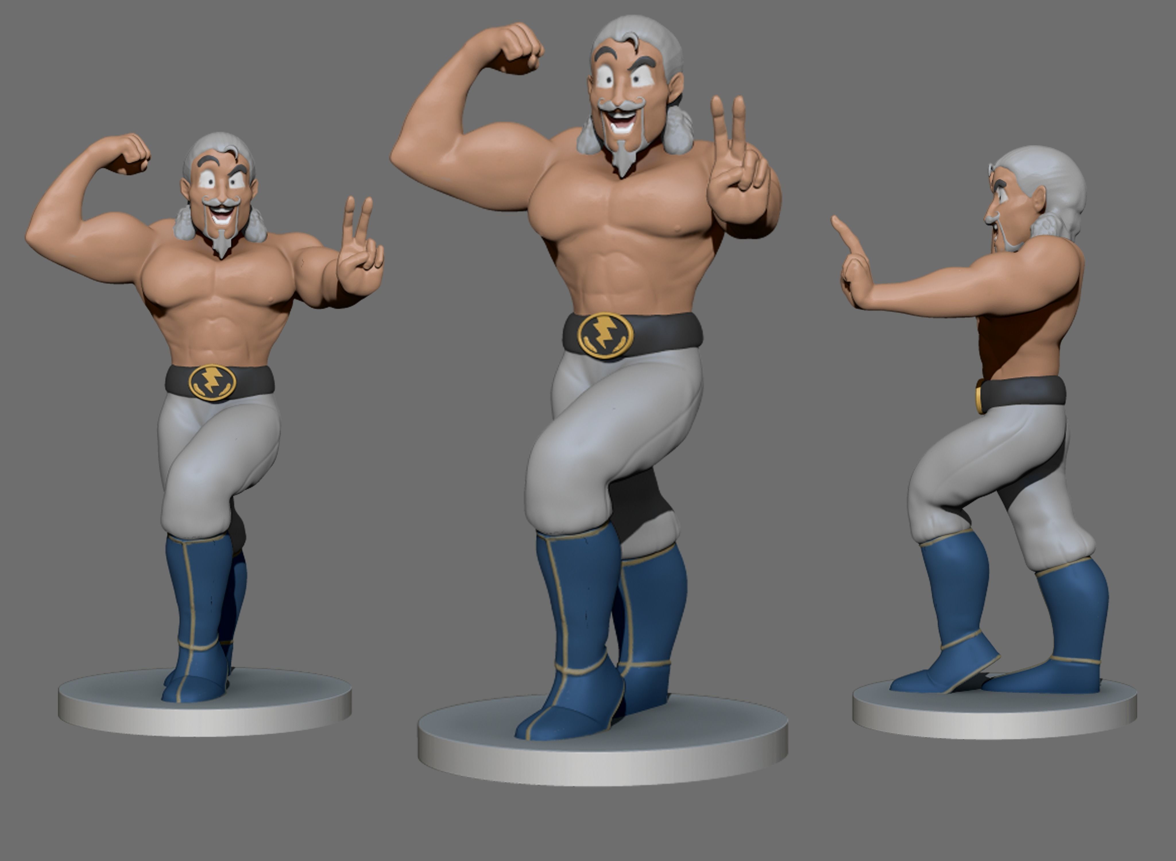 Zeus and Dog-3D print Statue 3D print model 3D print model_11