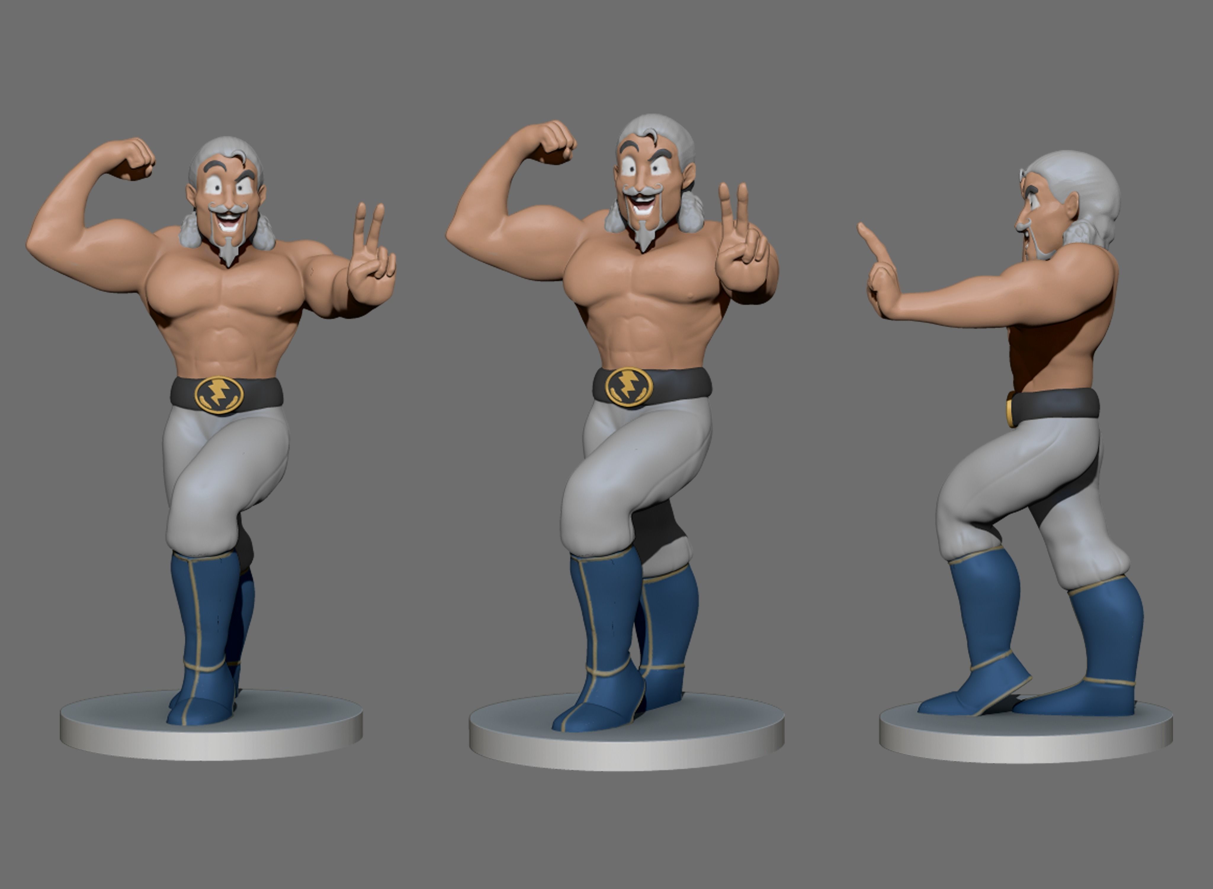 Zeus and Dog-3D print Statue 3D print model 3D print model_10