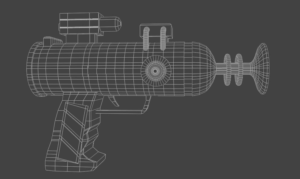 Rick and Morty pistol 3D model_2