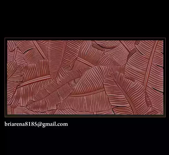 3d model decorated with banana leaves 3D print model