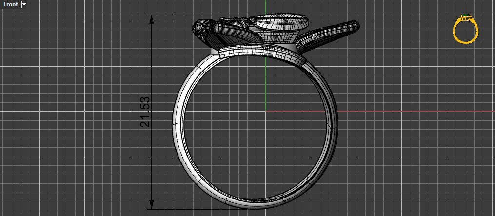 Ring rose 3D print model 3D print model_6