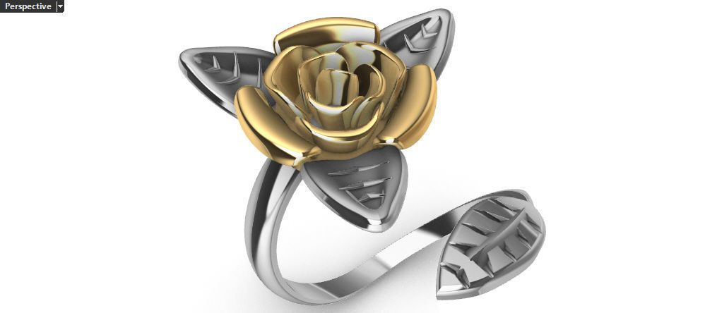 Ring rose 3D print model 3D print model_2