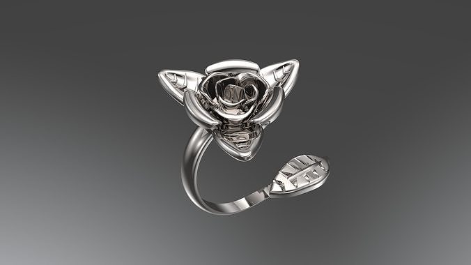 Ring rose 3D print model 3D print model