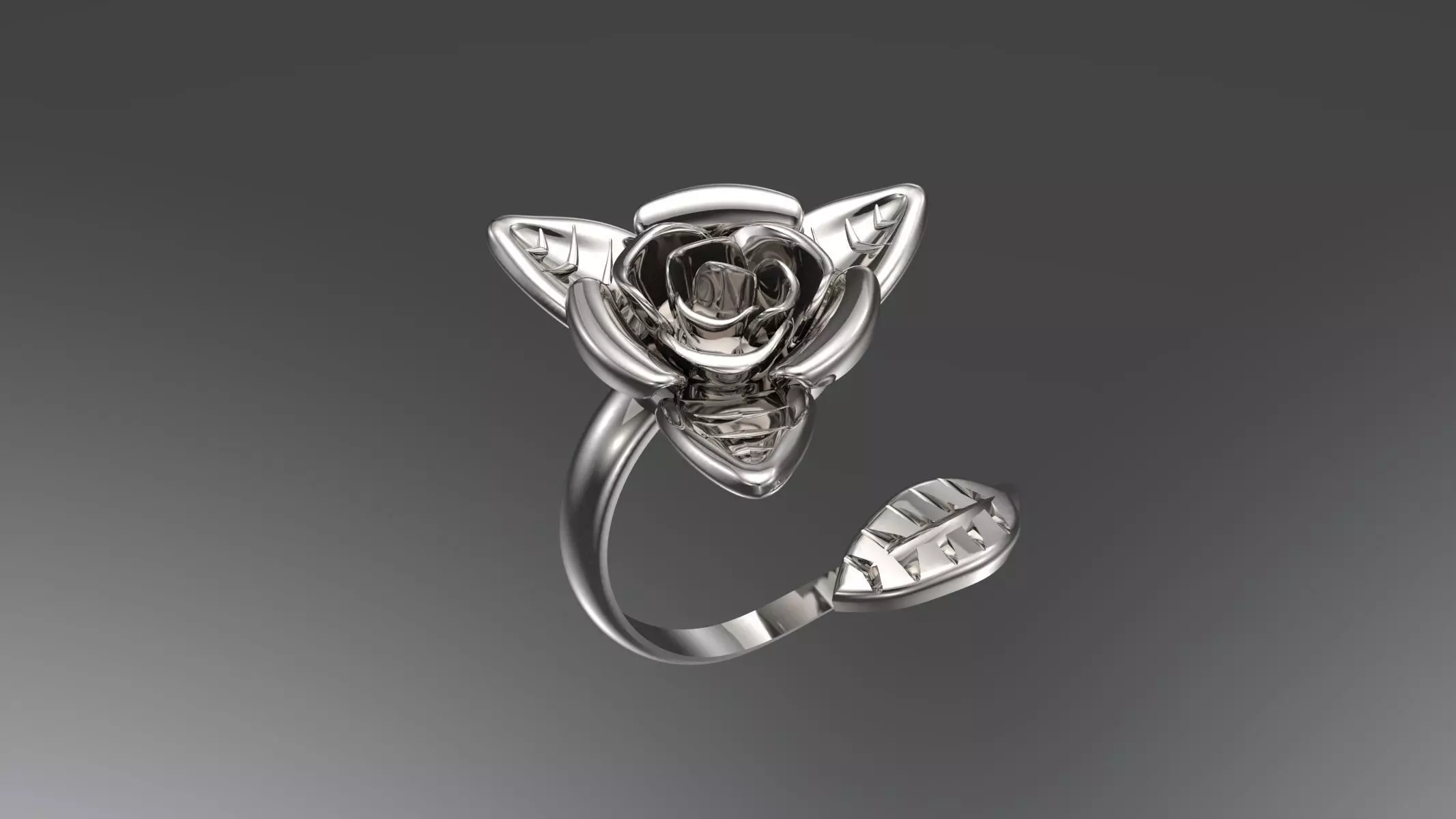 Ring rose 3D print model 3D print model_0