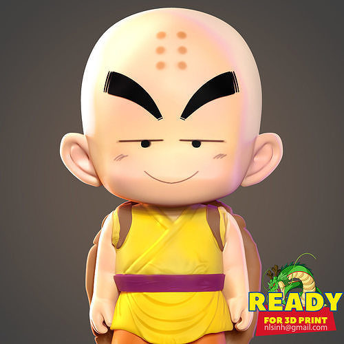 Krillin - Dragon Ball Fanart 3D print model