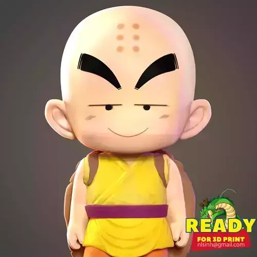 Krillin - Dragon Ball Fanart 3D print model