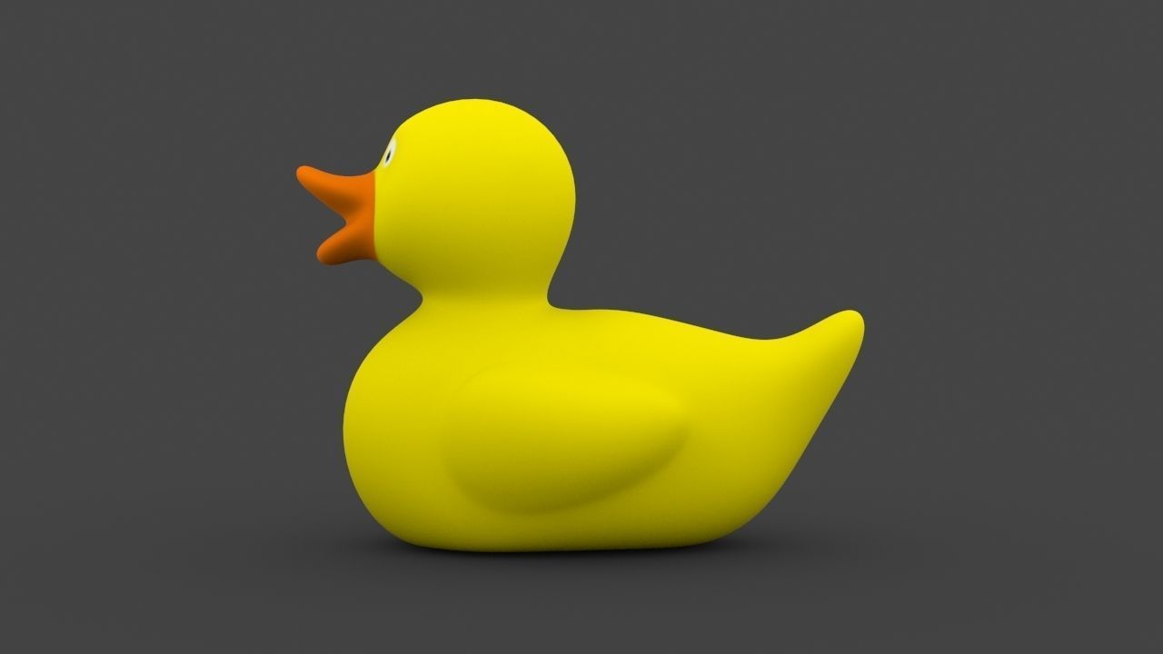 TOYS-001 Rubber Duck Low-poly 3D model_2