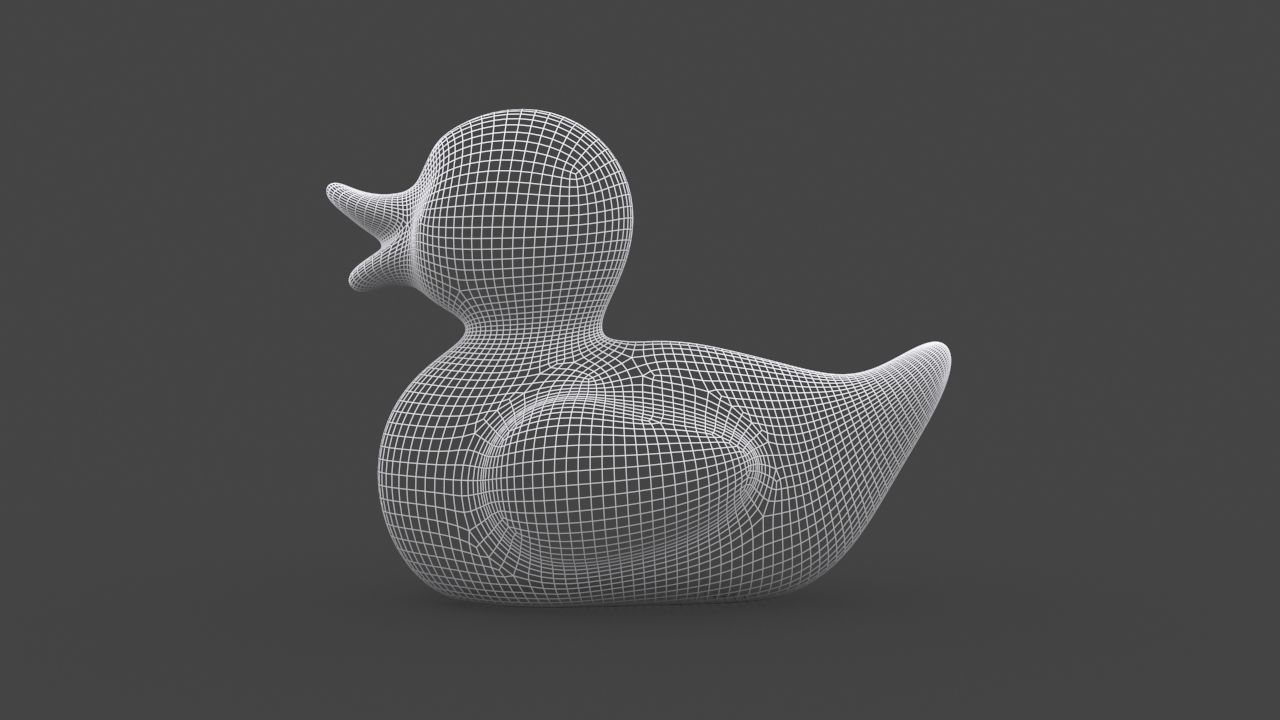 TOYS-001 Rubber Duck Low-poly 3D model_4