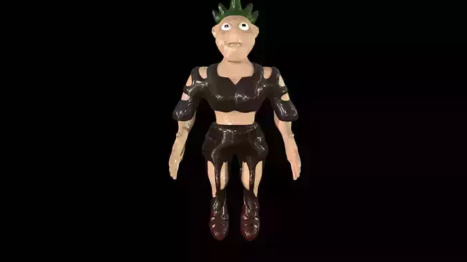 Game Ready Low-Poly 3d Girl doll Low-poly 3D model