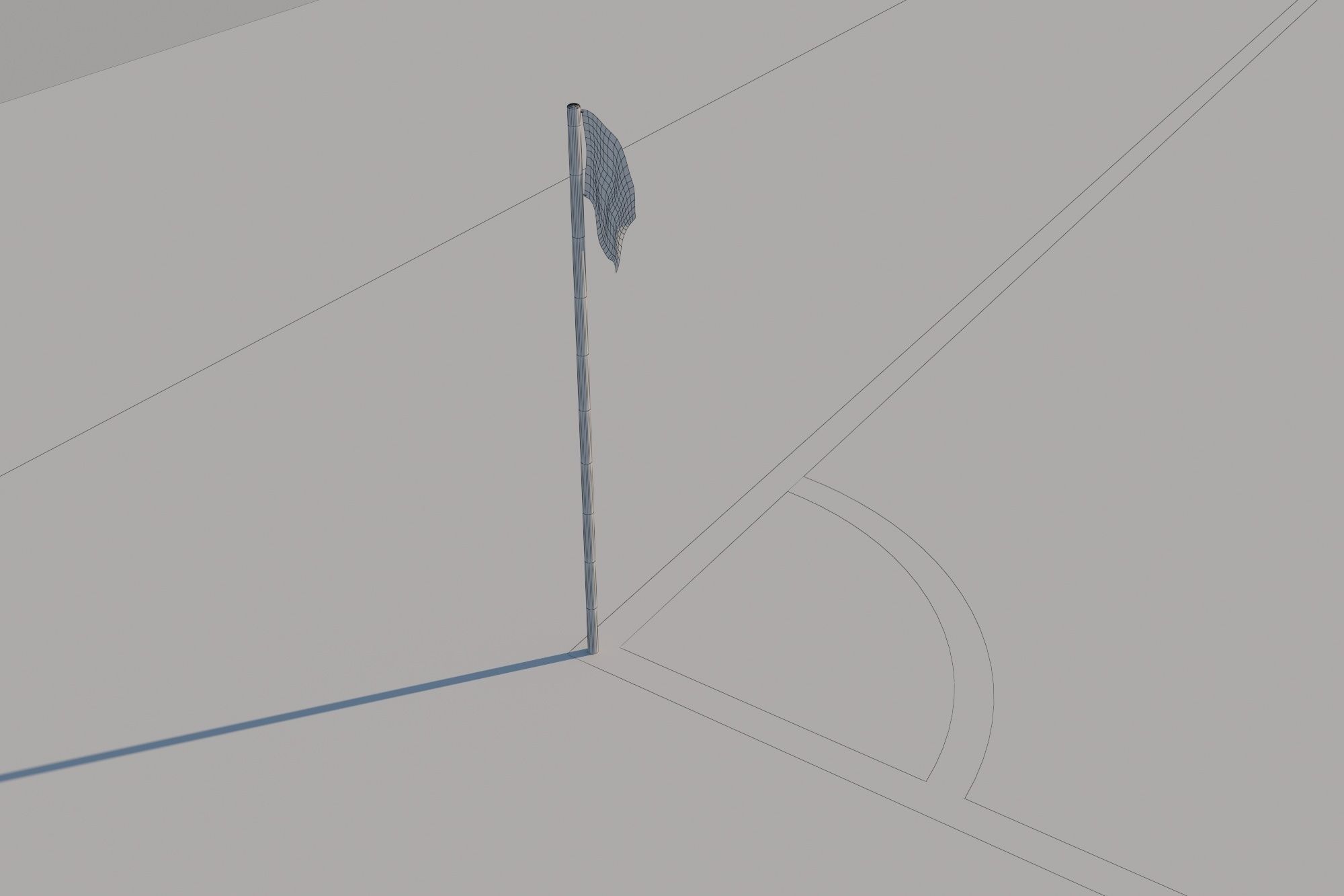 FIFA Standard Football Field Low-poly 3D model_14