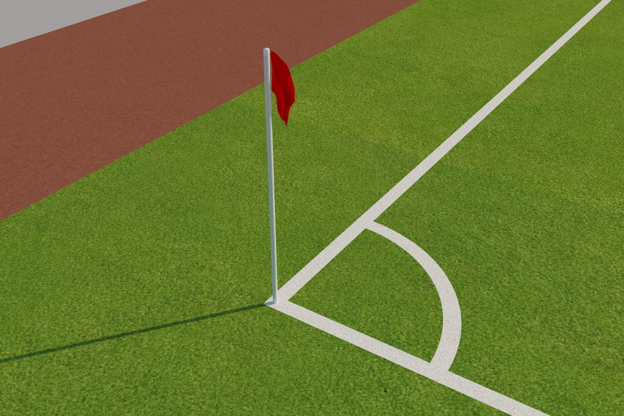 FIFA Standard Football Field Low-poly 3D model_4