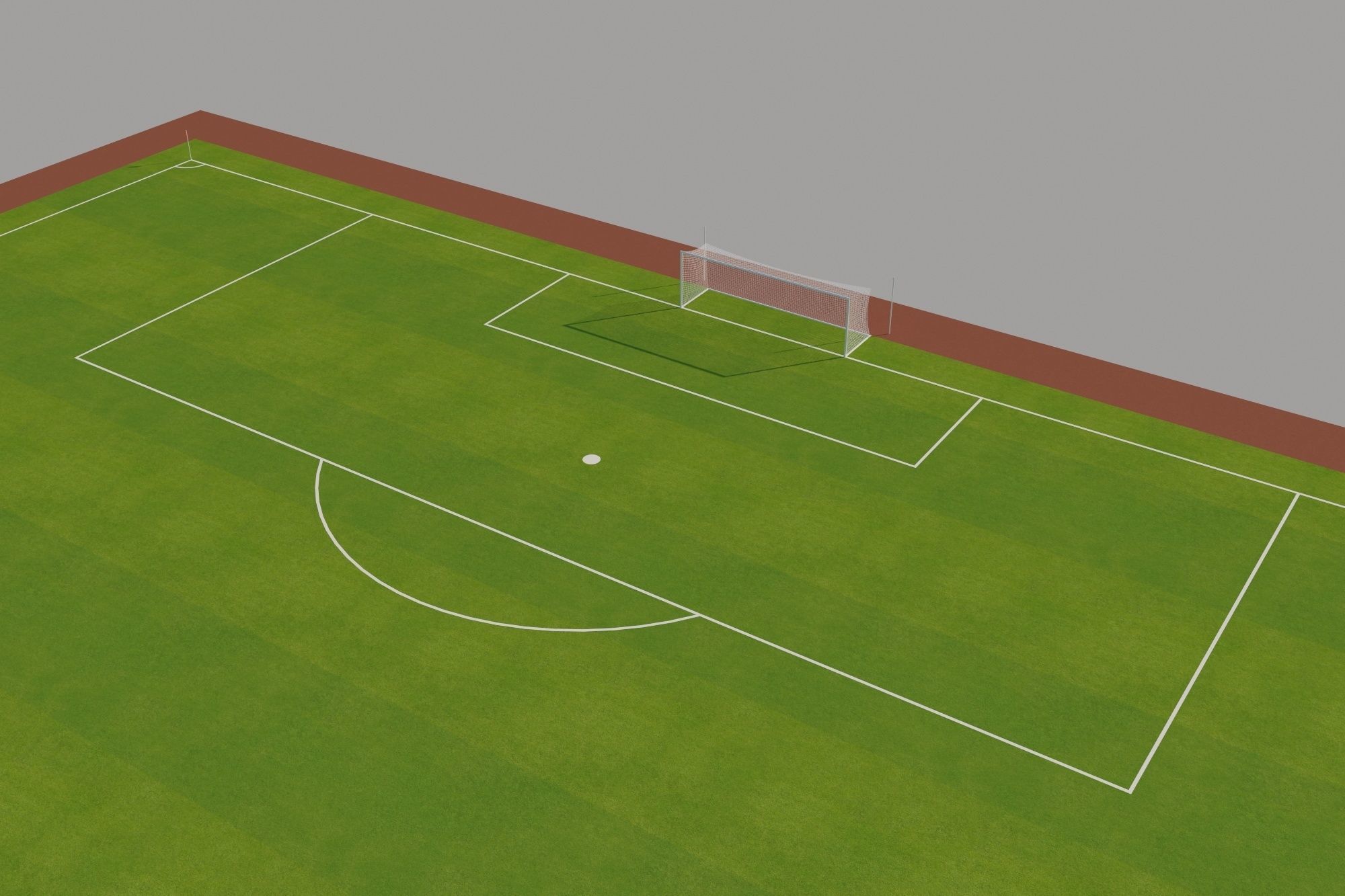 FIFA Standard Football Field Low-poly 3D model_7