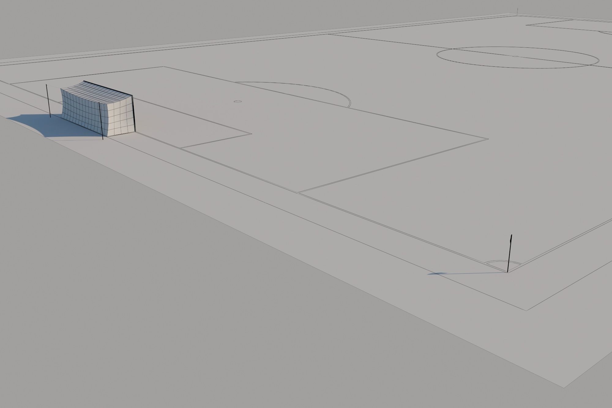 FIFA Standard Football Field Low-poly 3D model_10