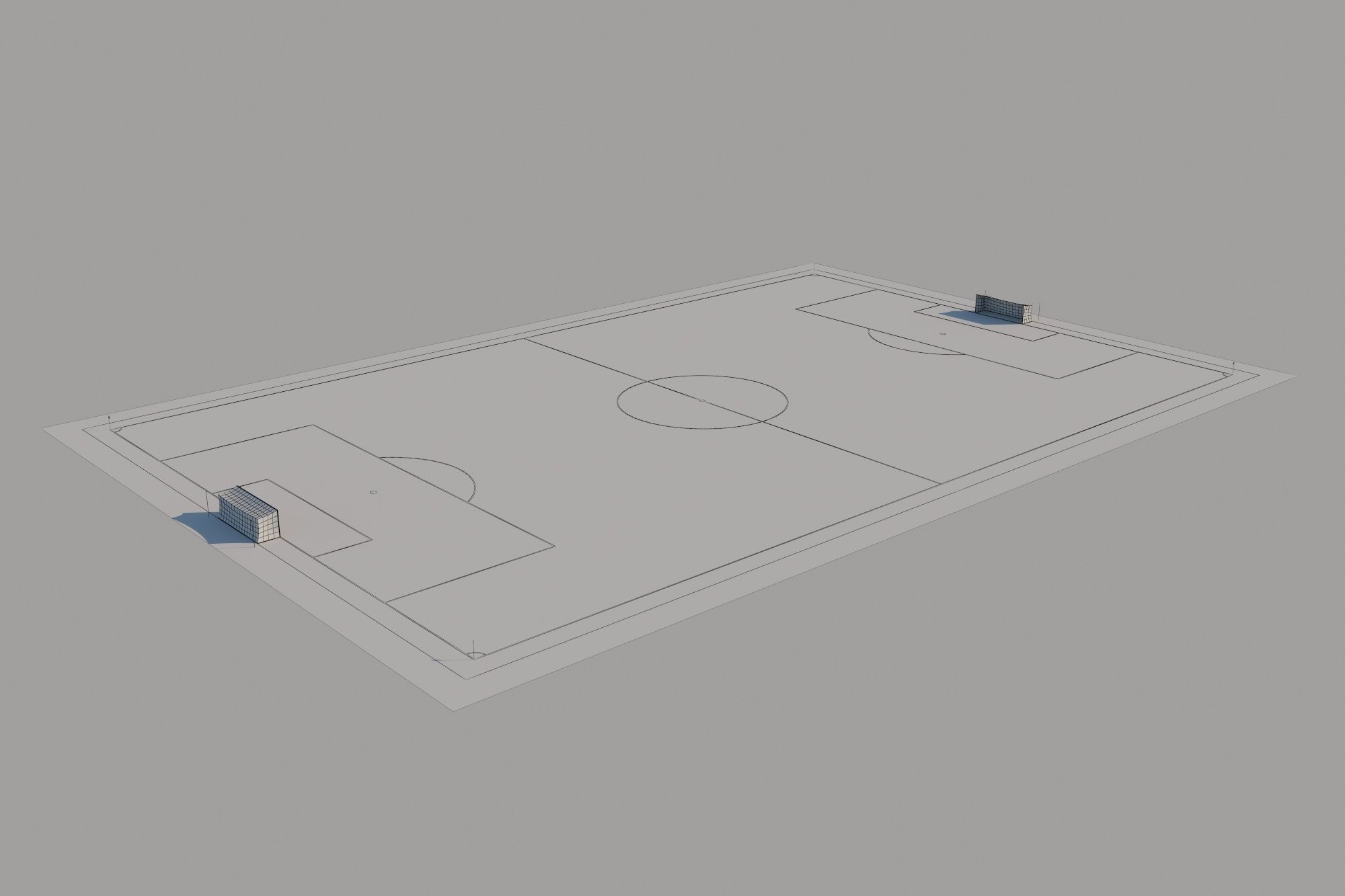 FIFA Standard Football Field Low-poly 3D model_9