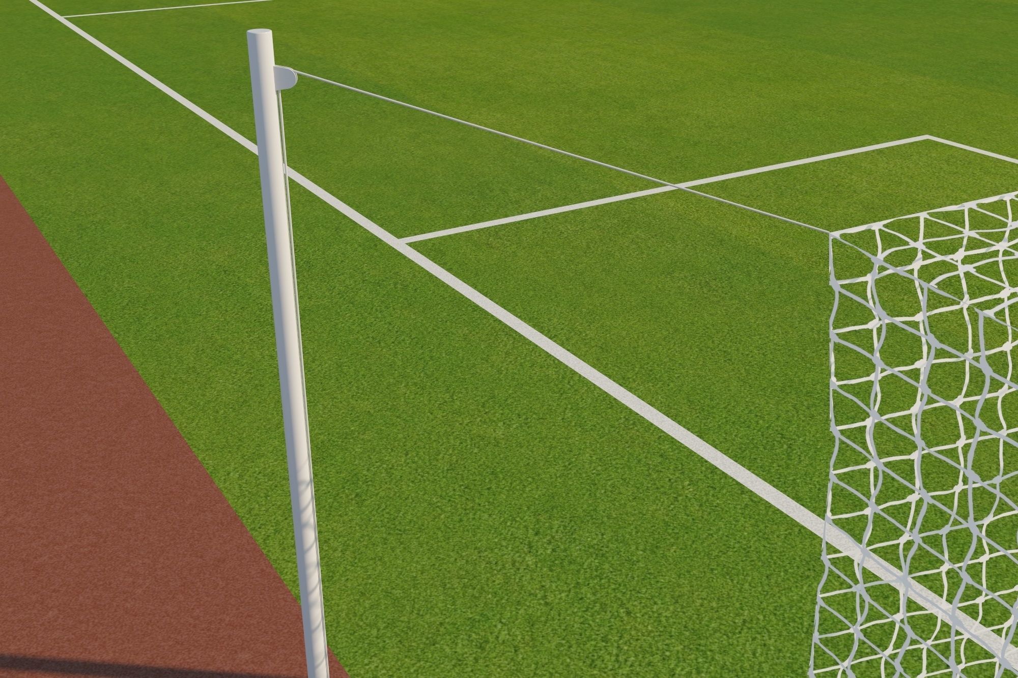 FIFA Standard Football Field Low-poly 3D model_3