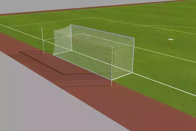 FIFA Standard Football Field Low-poly 3D model