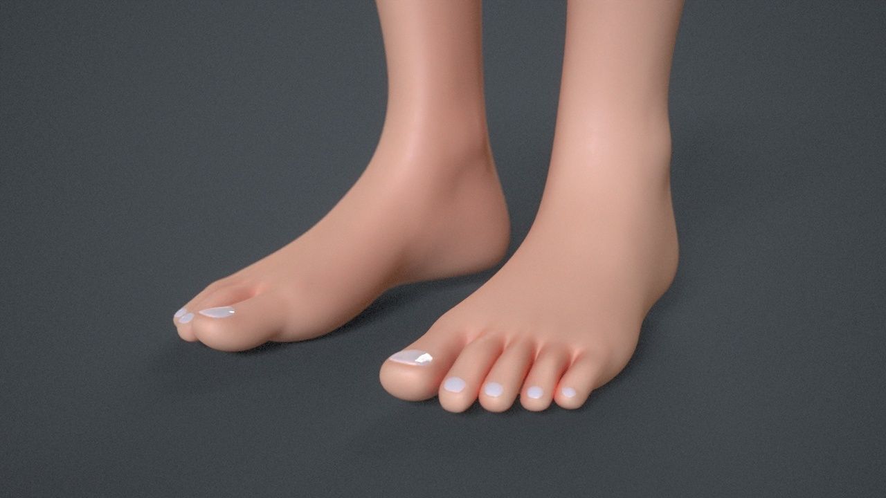 New Stylized Female Base Mesh 3D model_3