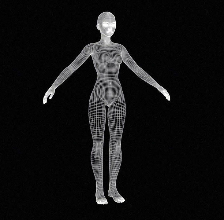 New Stylized Female Base Mesh 3D model_8