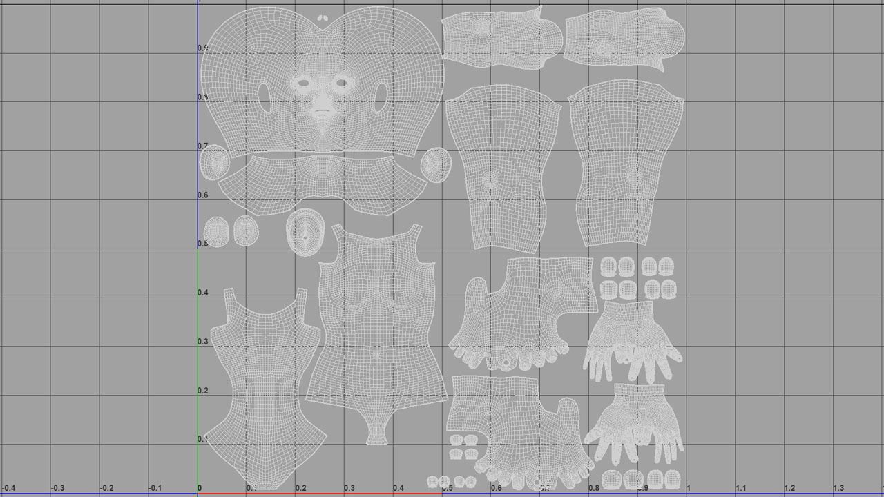 New Stylized Female Base Mesh 3D model_6