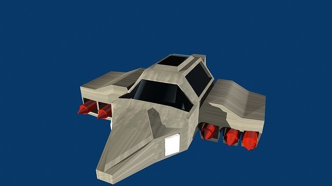 Game Ready Spaceship Low-poly 3D model