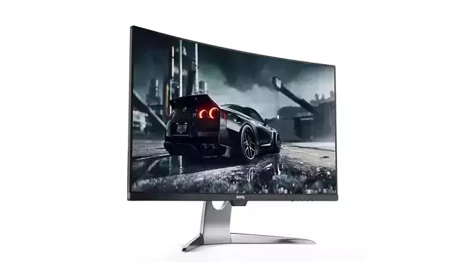 BenQ Curved Monitor  EX3203R  Low-poly 3D model