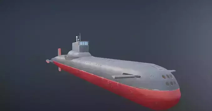 Submarine Hand-Painted