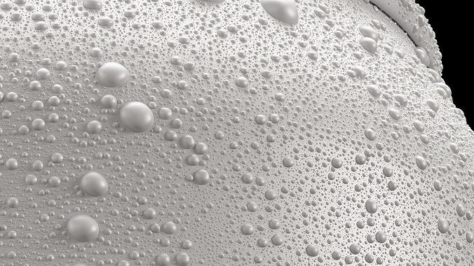 Standard 330ml Beverage Can with Dense Water Drops 3D model 4