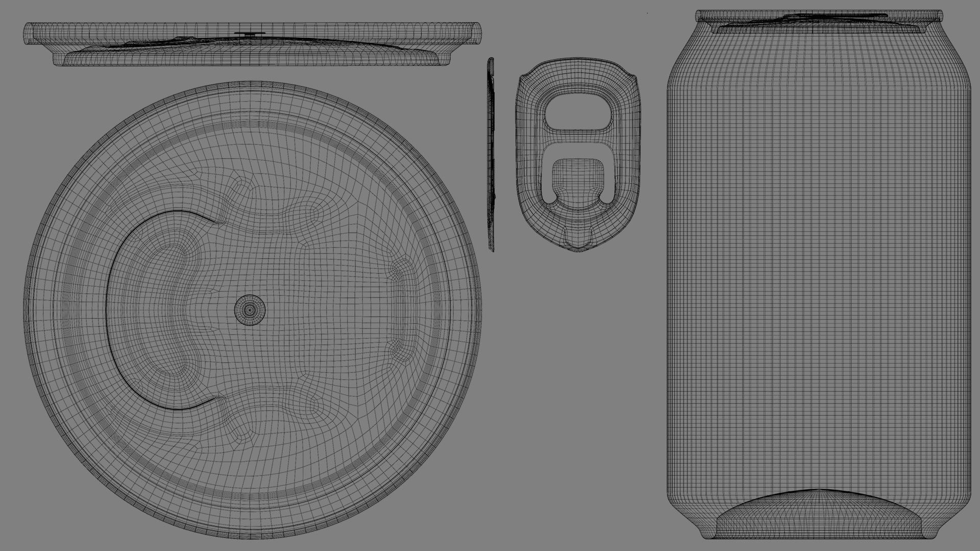 Standard 330ml Beverage Can with Dense Water Drops 3D model_11