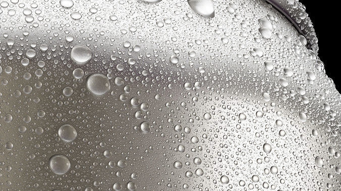 Standard 330ml Beverage Can with Dense Water Drops 3D model 3