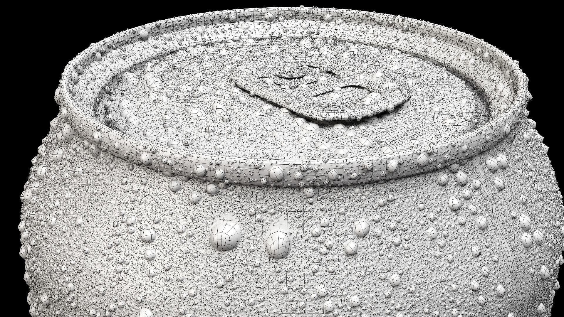 Standard 330ml Beverage Can with Dense Water Drops 3D model_10