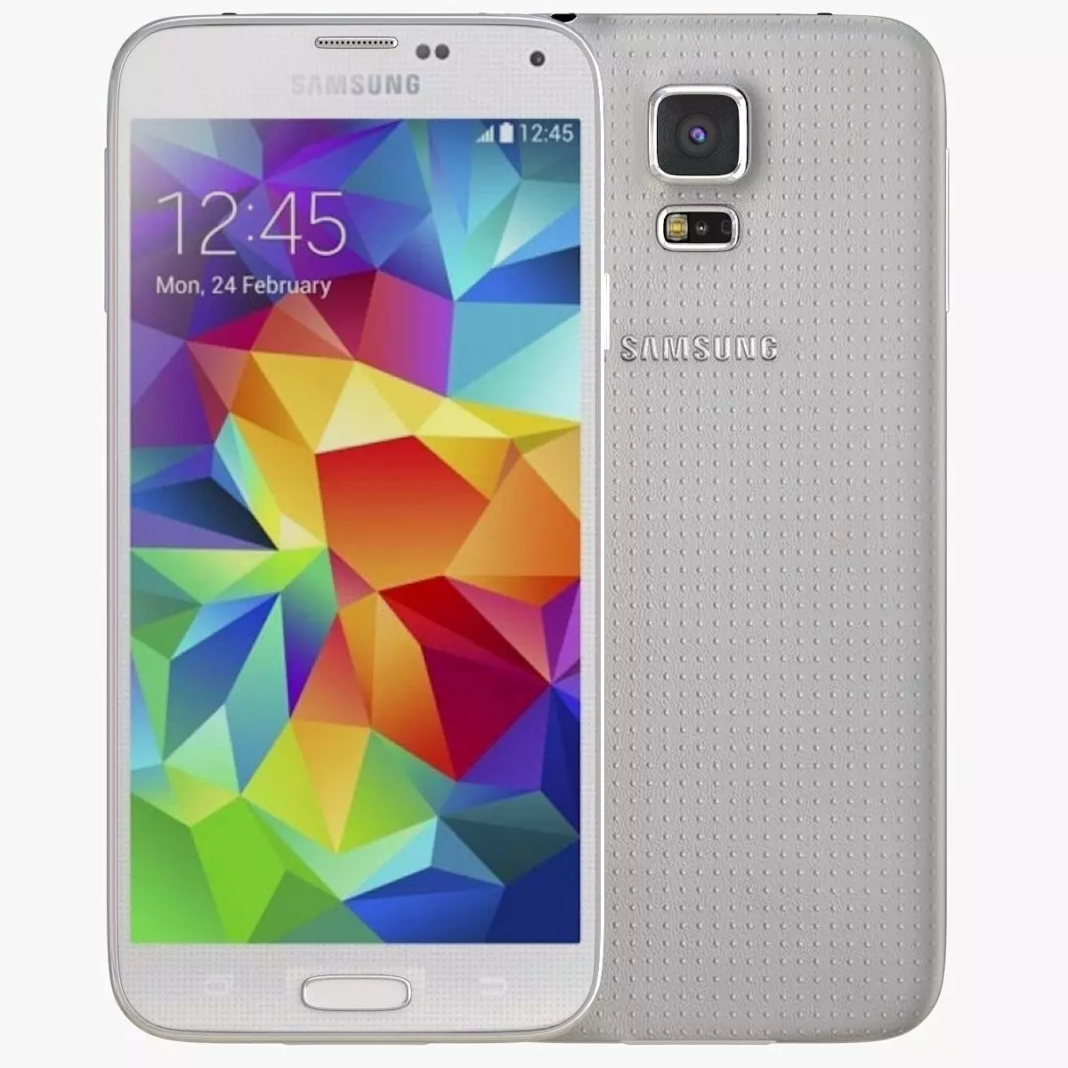 Samsung Galaxy S5 White 3D model_0