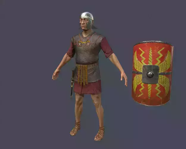 Roman Soldier 3D Model - Game Ready  Low-poly 3D model