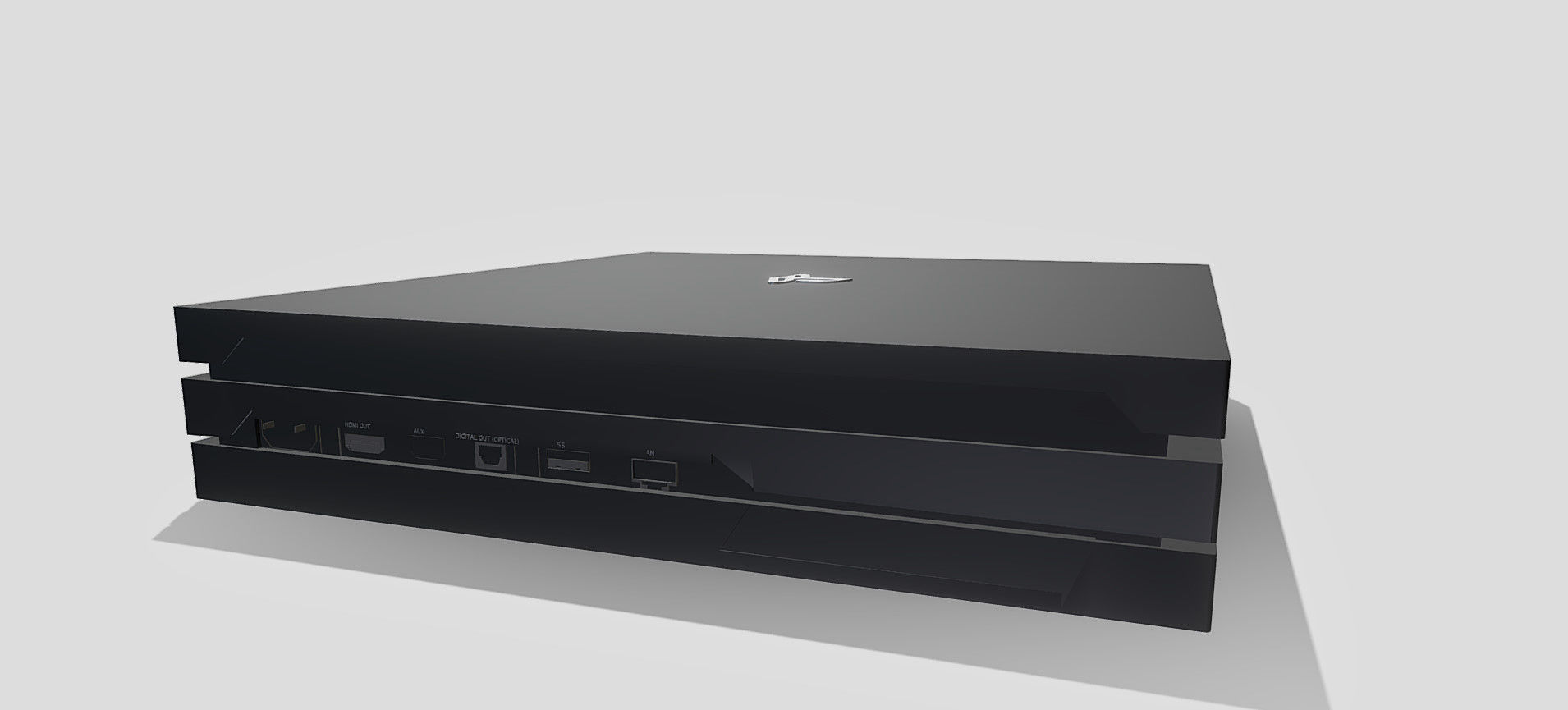 PS4 PRO 3D model_12