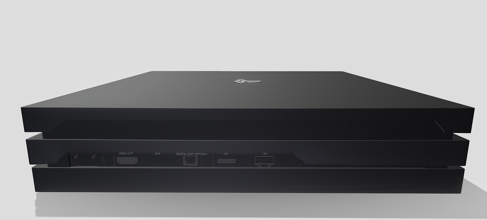 PS4 PRO 3D model_11