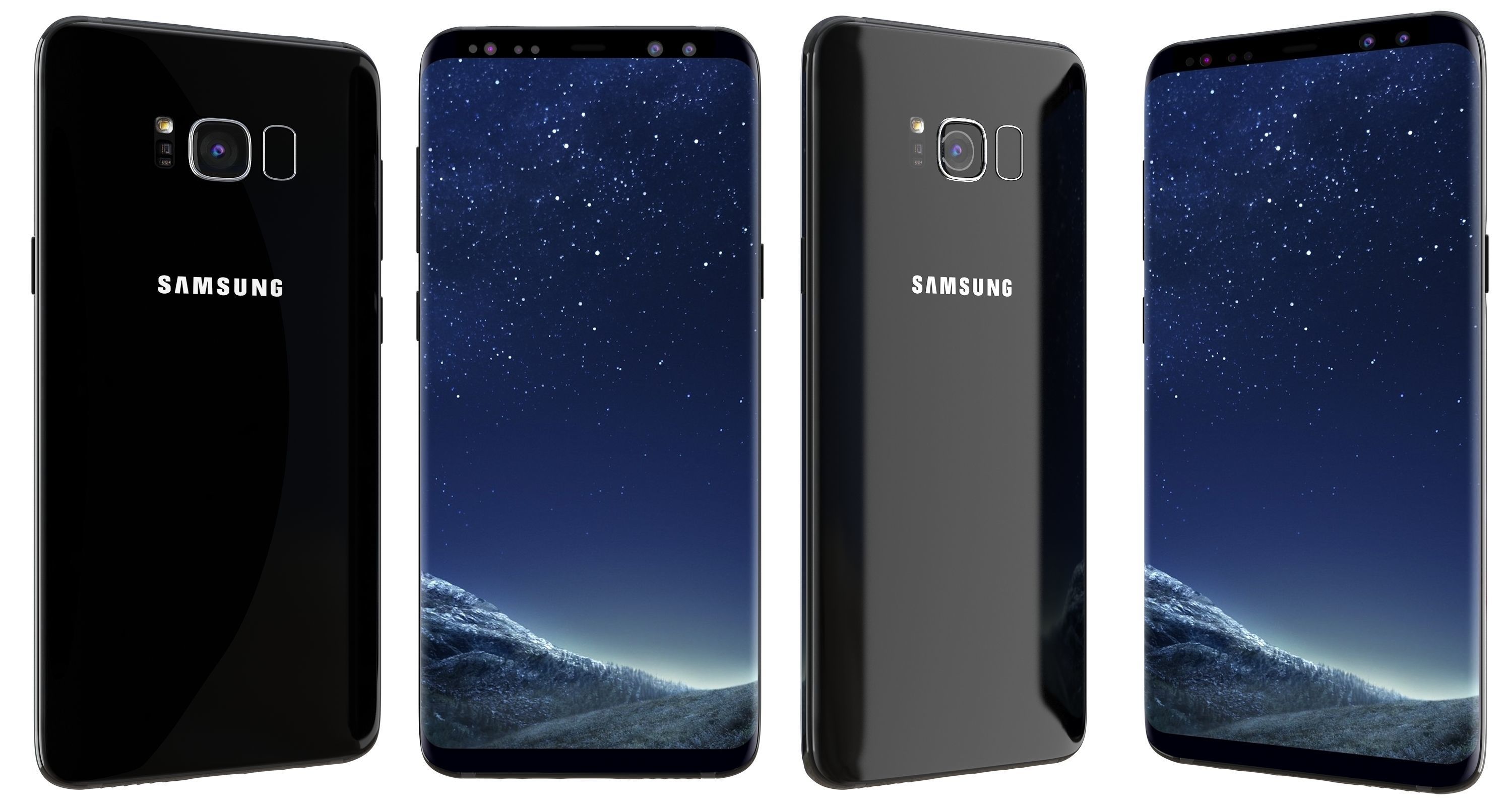 Samsung Galaxy S8 All Colors 3D model_3