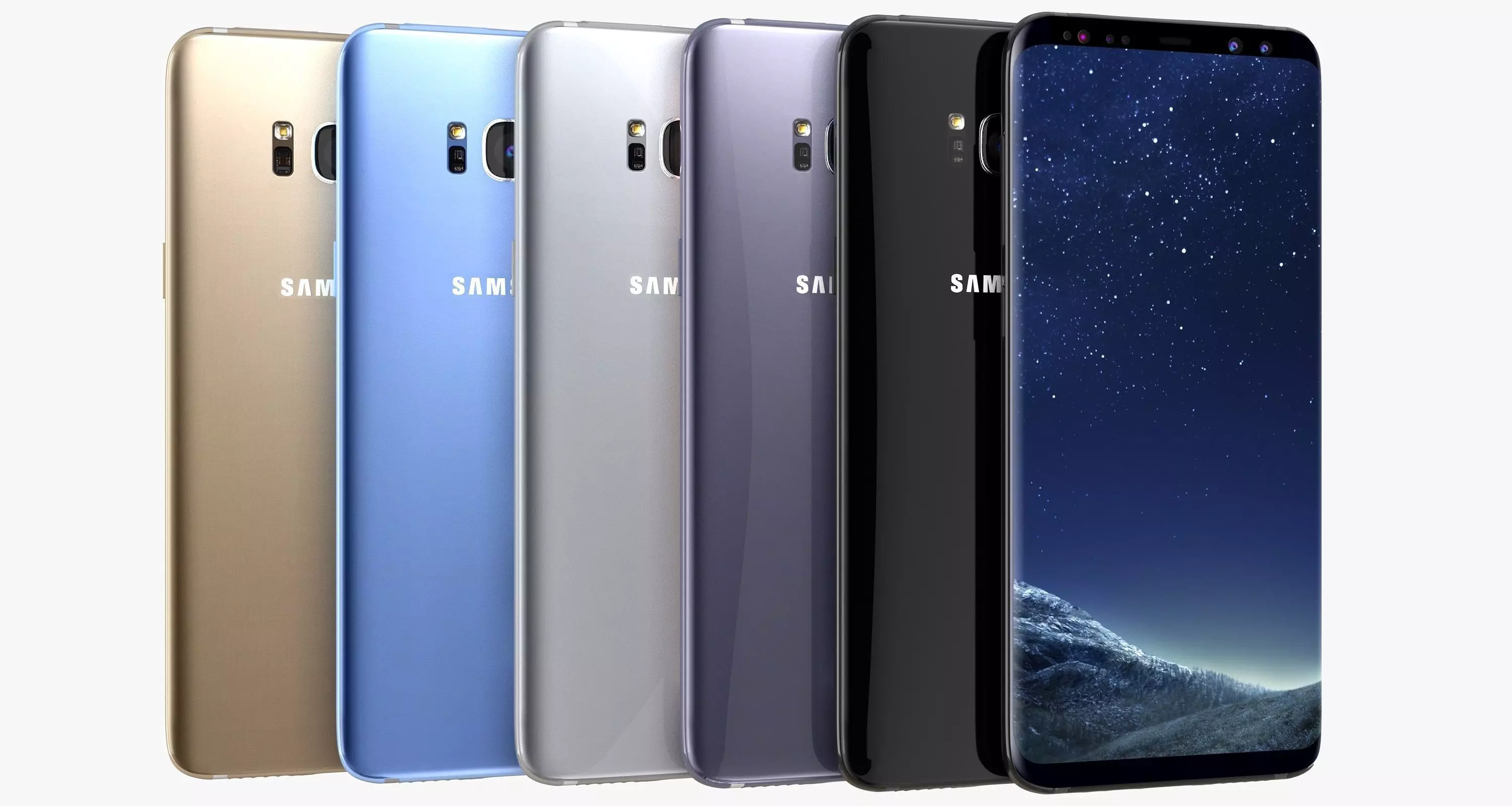 Samsung Galaxy S8 All Colors 3D model_0
