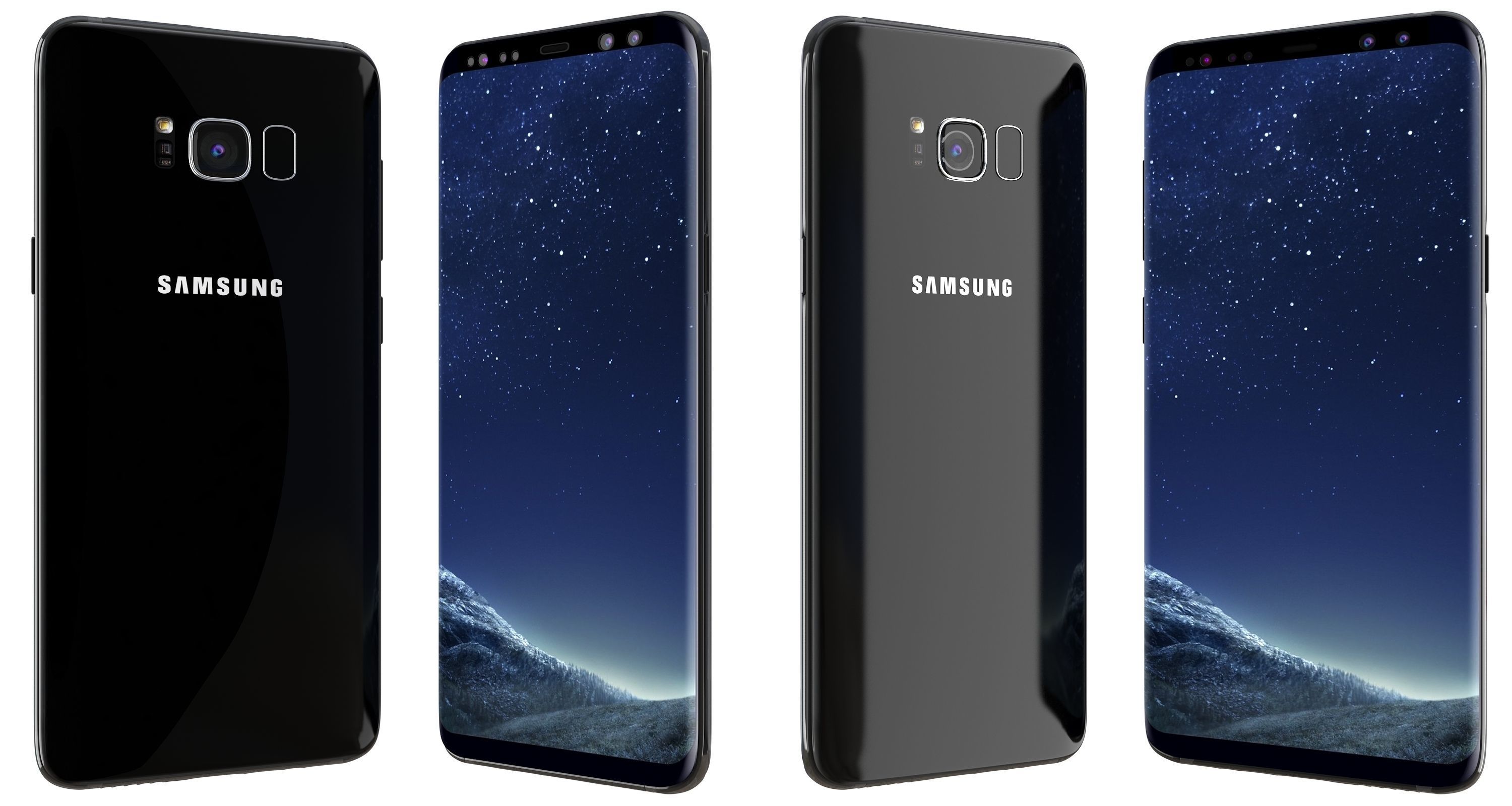 Samsung Galaxy S8 All Colors 3D model_2